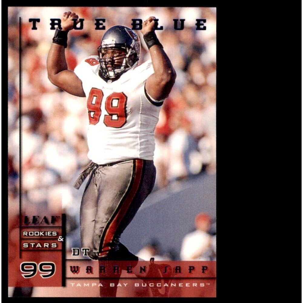 1998 Leaf R&S True Blue Warren Sapp Bucs #156